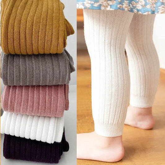 Baby Pants Newborn Girls Leggings Soild Color Cotton Ribbed Pants Kids Children Leggings Girls