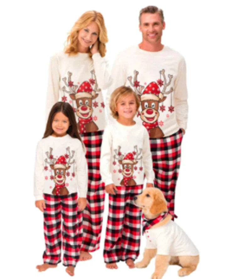 2024 Christmas Pajamas Sets Baby Mom Kids Father Family Look Clothing Suits Xmas Long Sleeve Sleepwear Matching Outfits