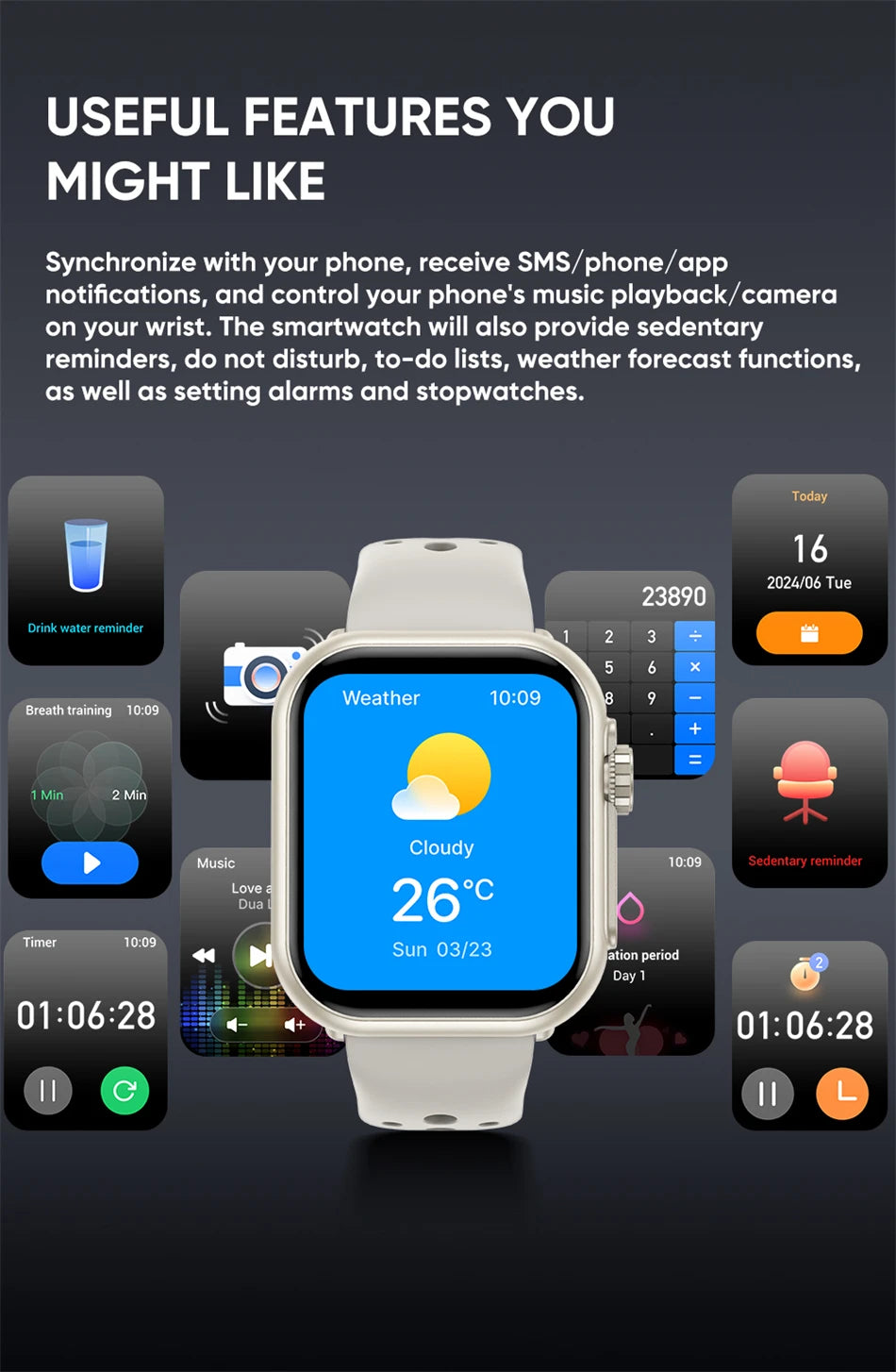 2025 New For Xiaomi Smart Watch Men Women 1.85-Inch HD AMOLED Full Touch Screen IP68 Waterproof Bluetooth Call SmartWatch Man