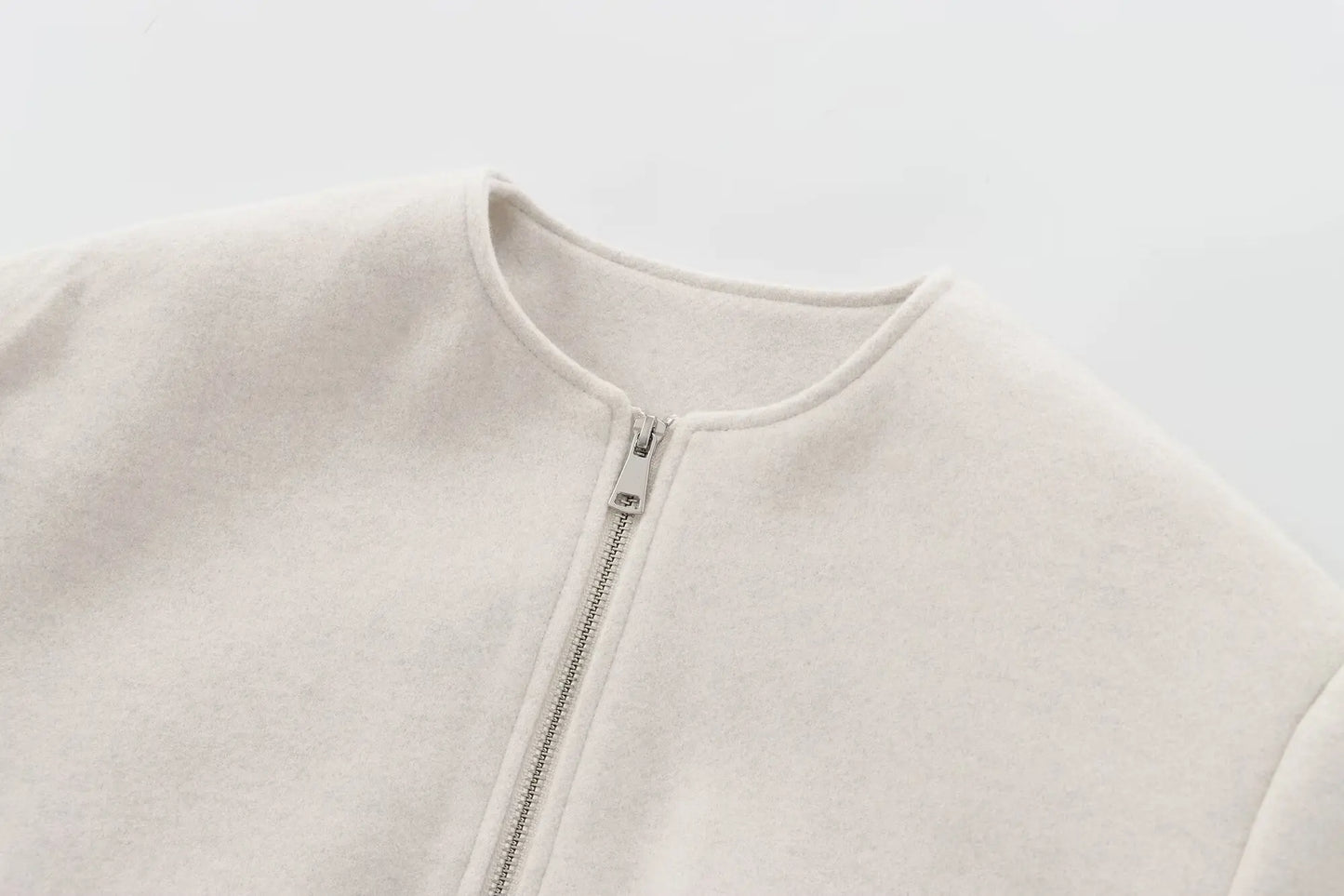 MUJER Fleece Bomber Jackets for Women Soft Zipper Woman's Sports Jacket Casual Cropped Jacket Women Long Sleeve Coats Outerwears
