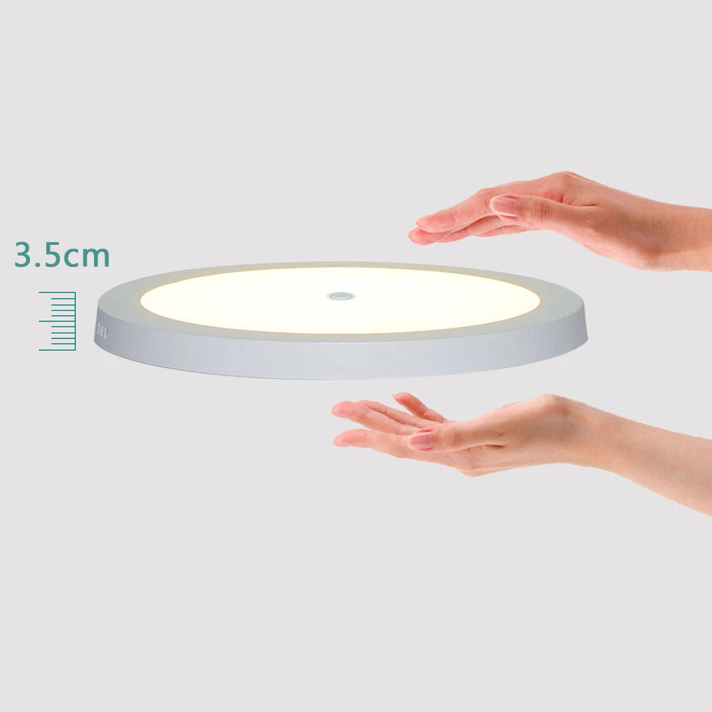SANDIY Ceiling Lights Motion Sensor LED Panel Lights Smart Ceiling Lamp 6W 12W 24W for Foyer Kitchen Hallway Luminarie AC85-265V