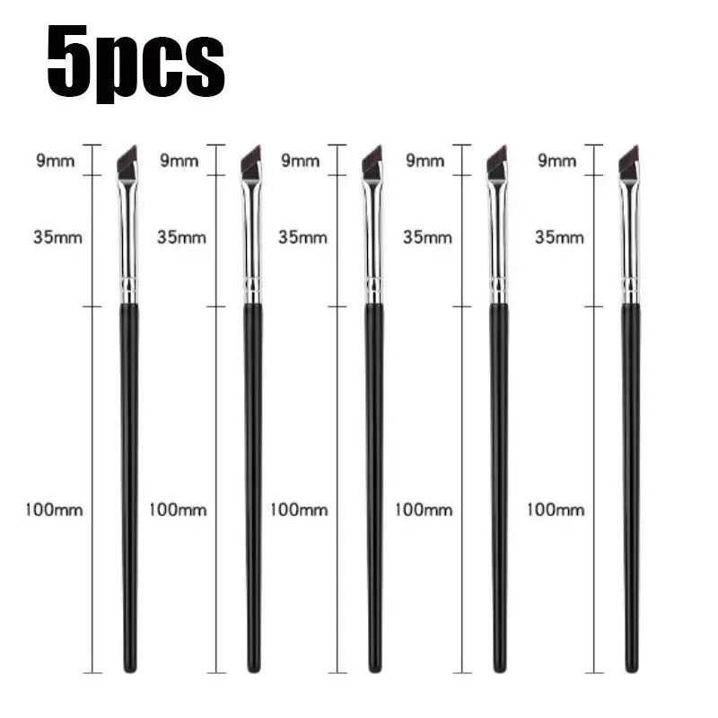 1/5pcs Eyeliner Brush Eyeshadow Blade Brush Detail Brush Diagonal Eyebrow Brushes Undereyelid To Sleeping Silkworm Makeup Tools