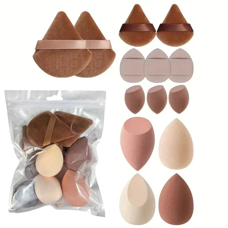 10PCS Makeup Brushes Set Eyeshadow Brush Angled Eyeliner Brush Fan Lash Brush Loose Powder Brush Makeup Tools