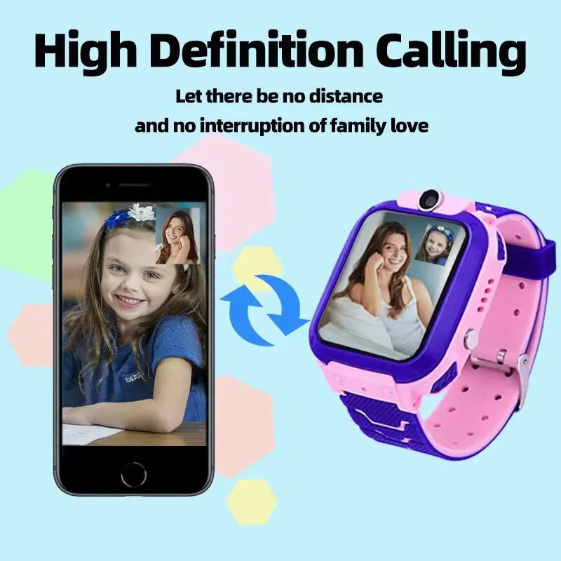 Q12 Kids Smart Watch Real Time Positioning Sim Card GPS Tracker Waterproof Video Call Digital Connected Clock Child Hand Band