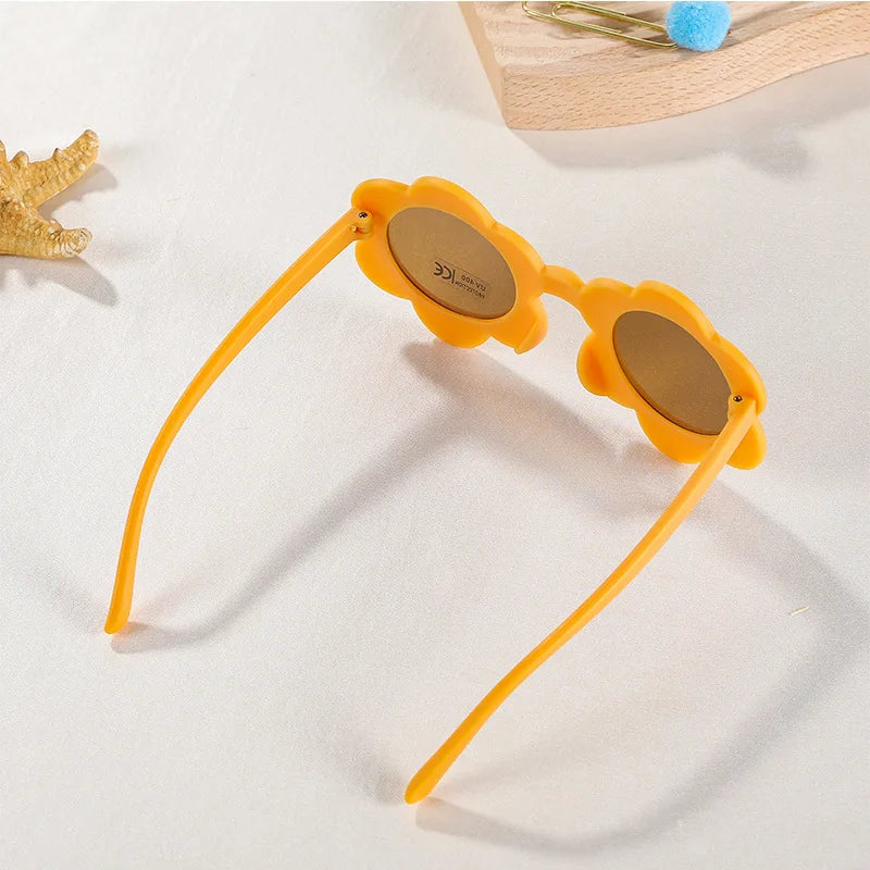 Nuevo Sol flor niños gafas de sol UV400 para niños niñas niño encantador bebé gafas de sol redondo lindo niños gafas al aire libre