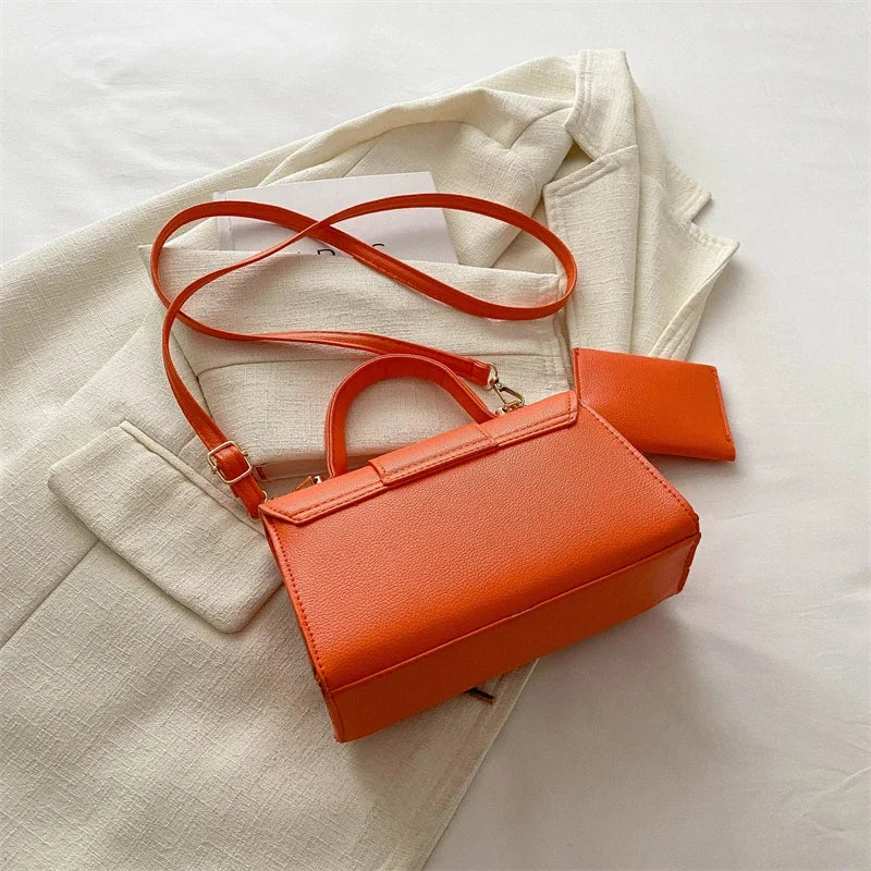 7 Color Pu Leather Ladies Brand Shoulder Bag With Coin Purse Crossbody Small Phone Bag Female Flap Messenger Bag Silver