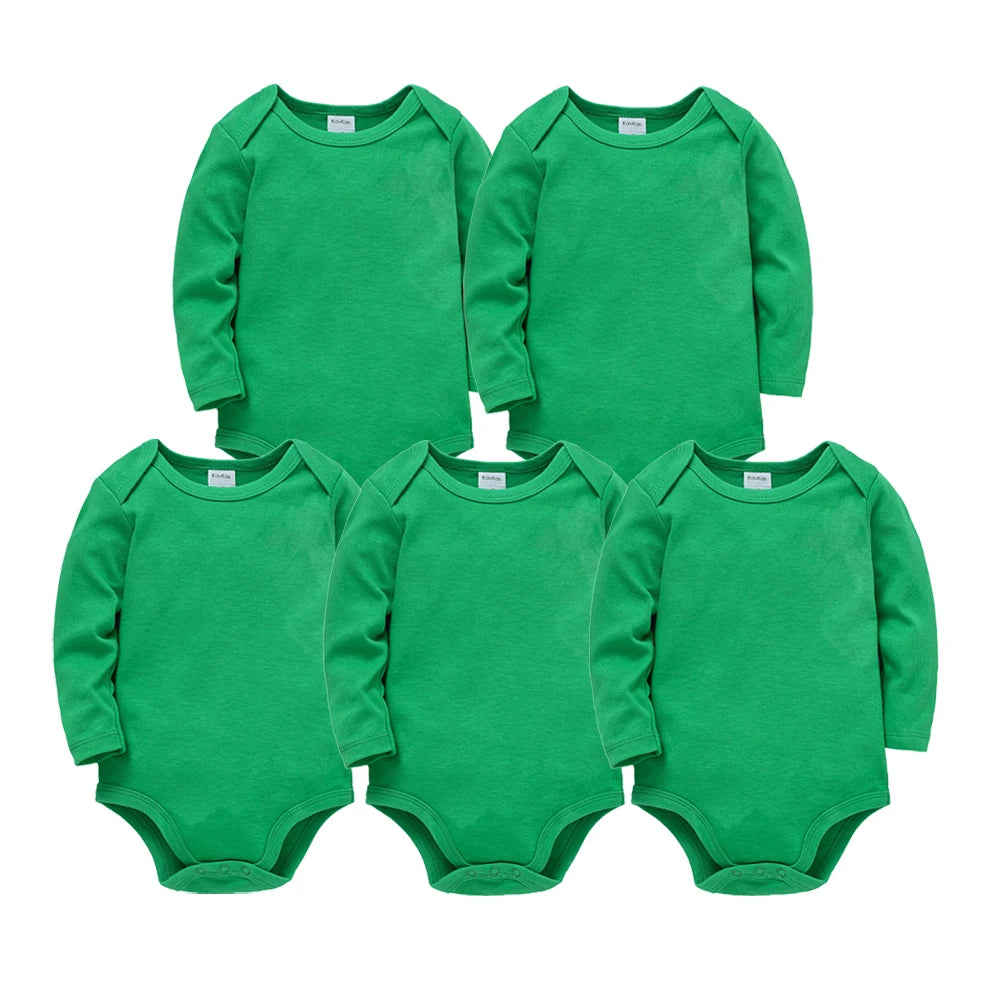 Kavkas ropa para bebé (niño o niña) de 0 a 24 meses, 3/5 Uds. Por lote, Body 100% de algodón para recién nacido, mono de manga larga para las cuatro estaciones