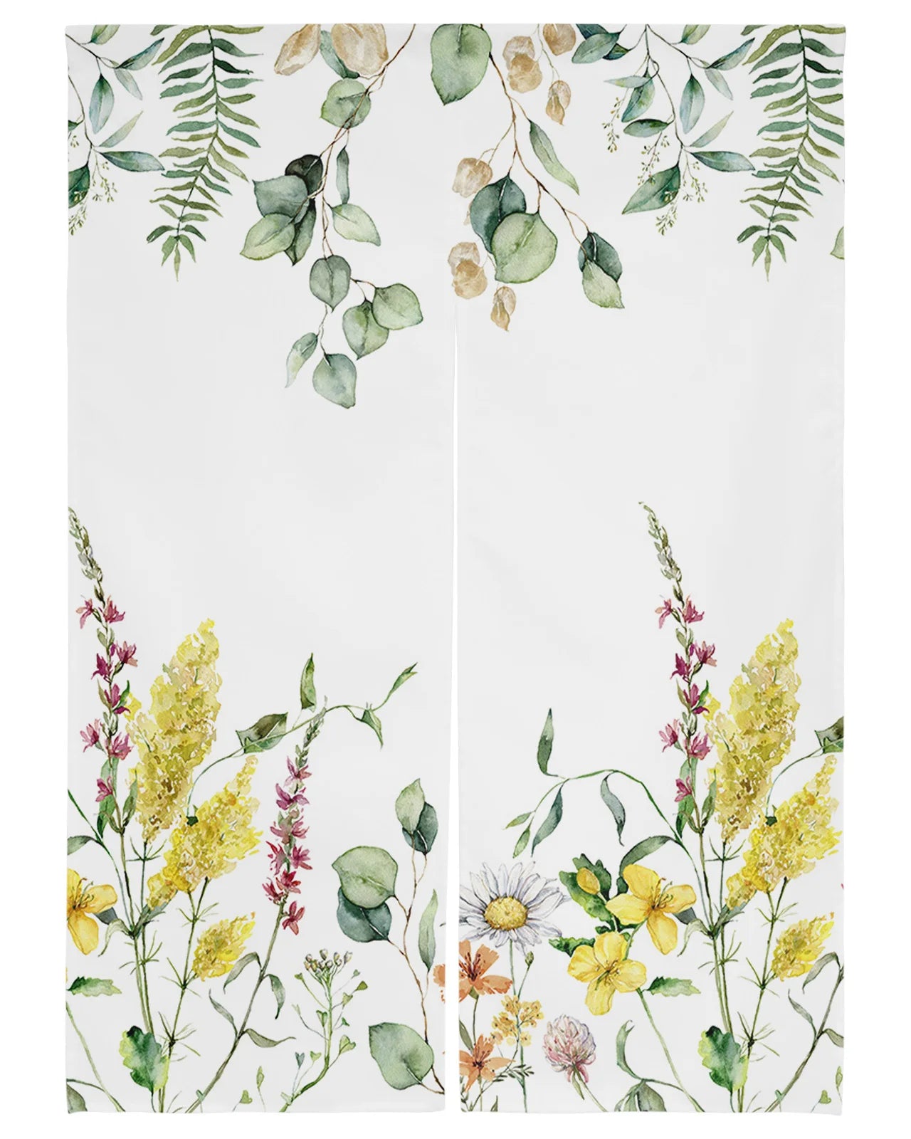 Plant Green Rattan Leaves Door Curtains Japanese Style Partition Split Curtain for Kitchen Bedroom Decorative Doorway Curtains