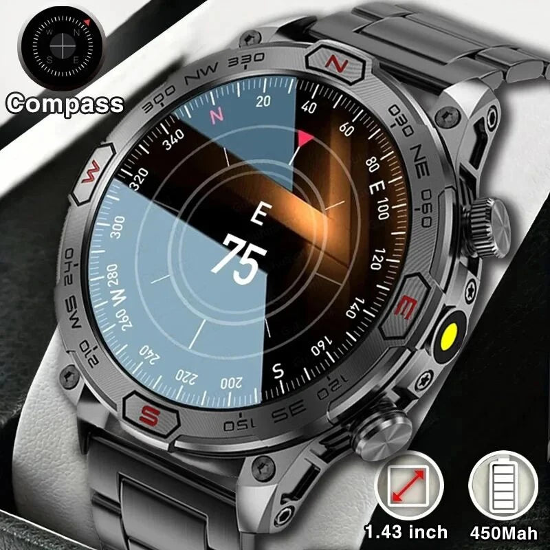 2024 New Outdoor Military GPS Smart Watch Men 466*466 HD AMOLED Screen Heart Rate Bluetooth Call IP68 Waterproof Smartwatches