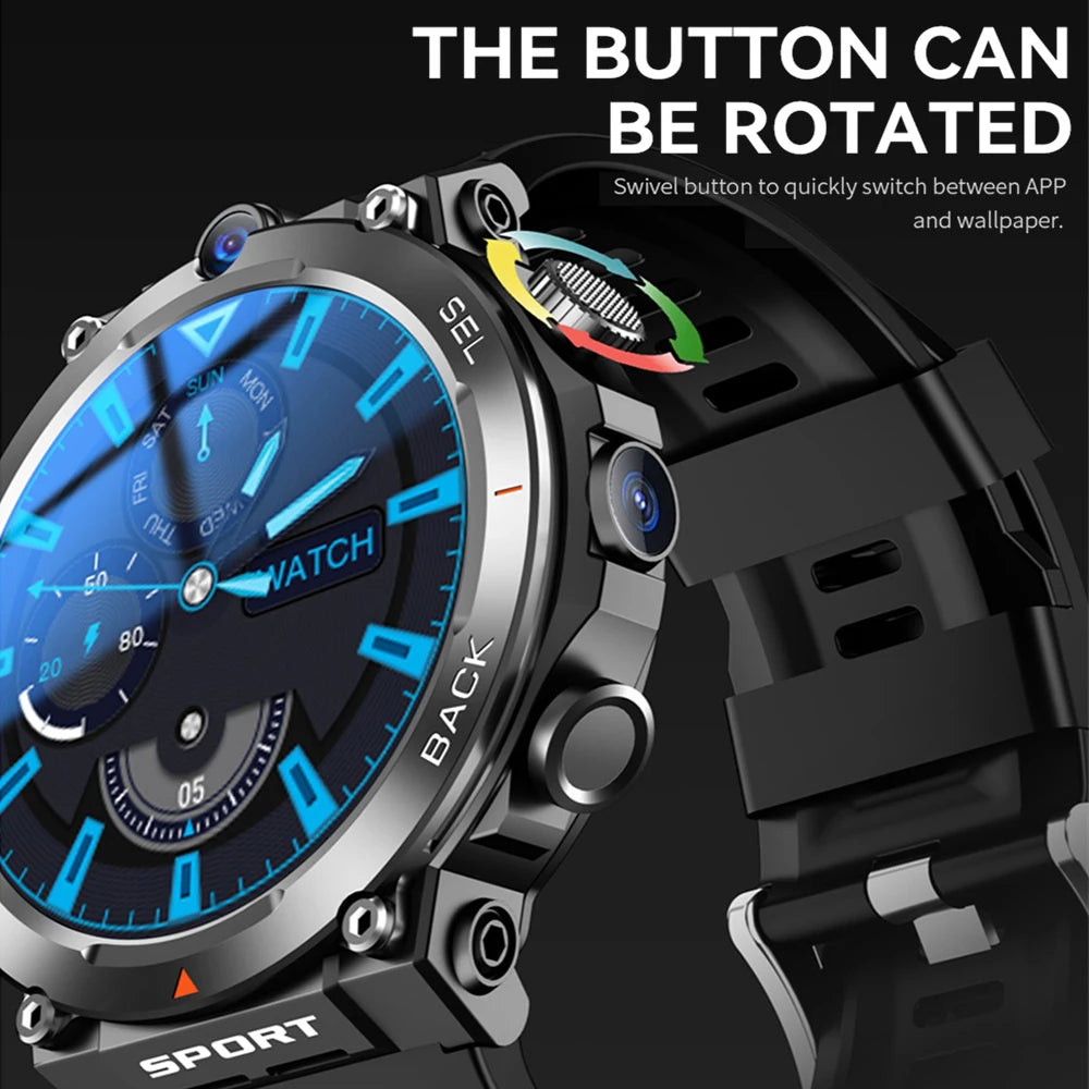 2024 New 1.5" Men HD Dual Camera GPS 4G Smart Watch Video Call WIFI Waterproof NFC APP Download Sports Fitness Women Smartwatch