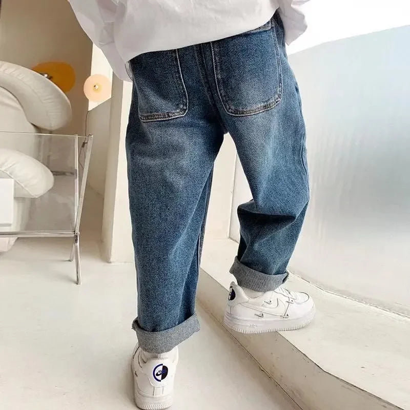 Boy Jeans Solid Color Jeans Spring Autumn Jeans Baby Casual Style Toddler Cowgirl Children Pants Children's Clothes