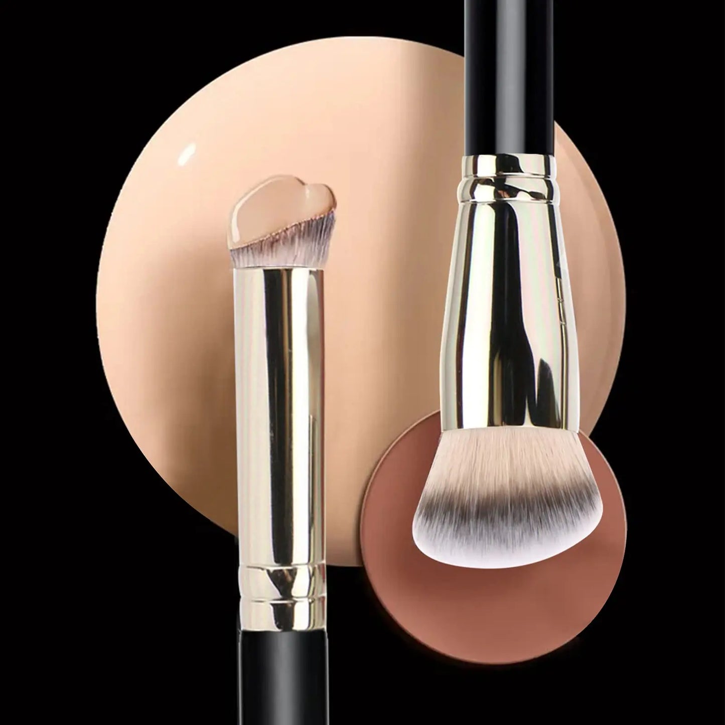 2 PCS Makeup Brush Professional Foundation Brush and Concealer Brush