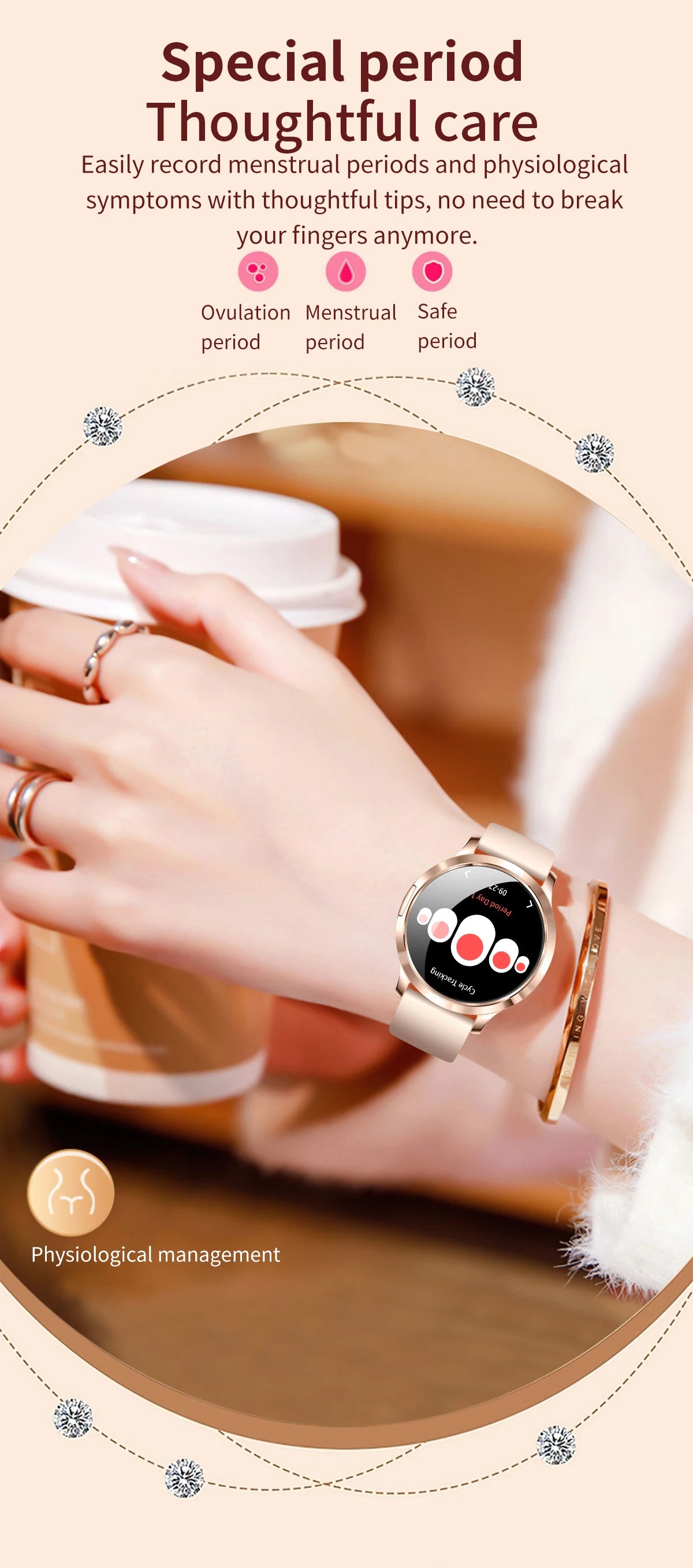 2026New Smart Watch For Women 466*466 AMOLED Display Fitness Monitor Bracelet Ladies' Gift BT Call Digital Clock For Android IOS