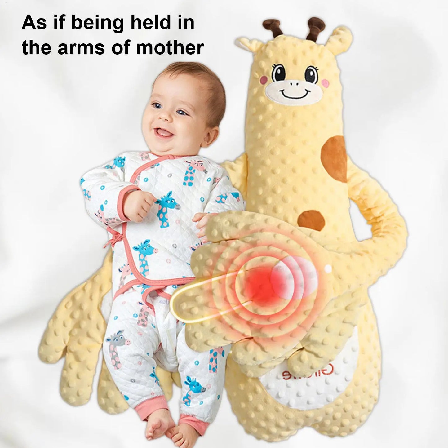 Baby Sleep Toy Baby Patter with 3 Adjustable Modes Interactive Stuffed Animal Shape Cushion Cozy Companion for Car Seat Nursery
