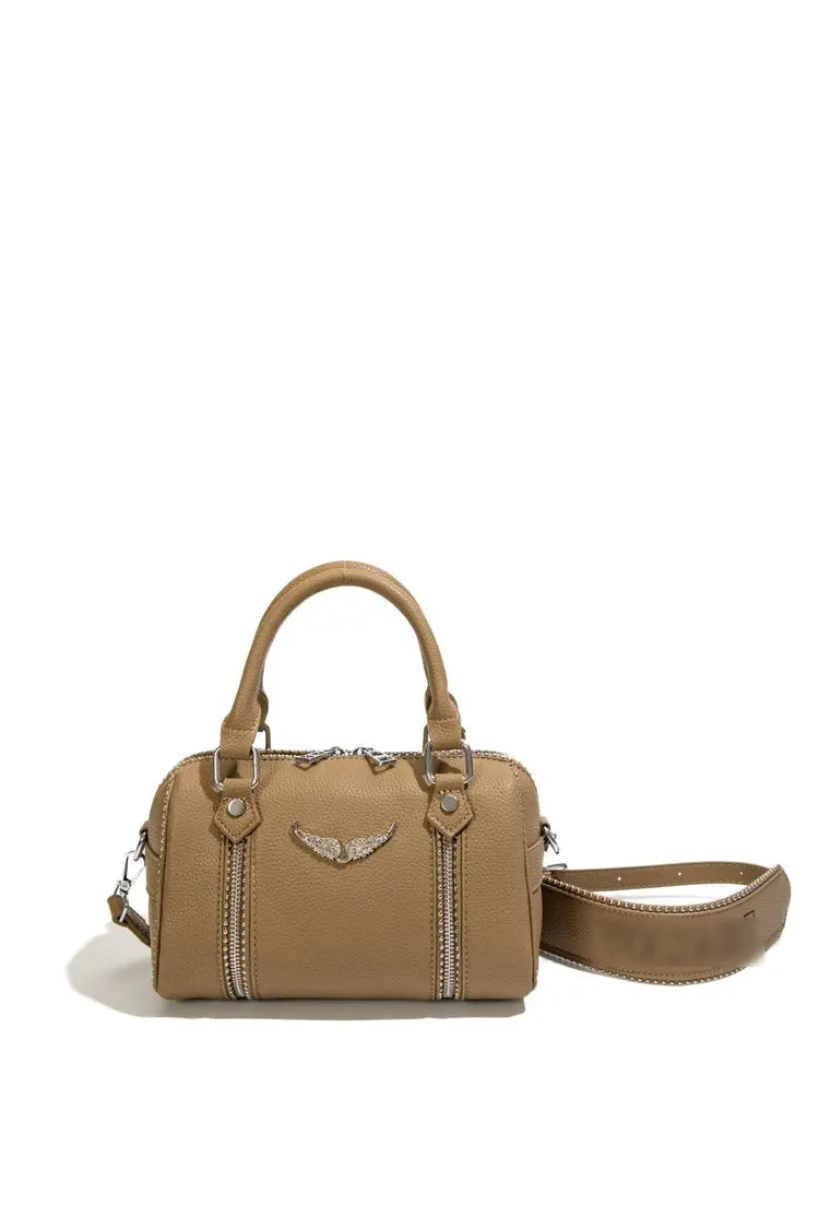 Famous design zipper women's crossbody bag, fashionable women's chain shoulder bag, modern trendy style handbag