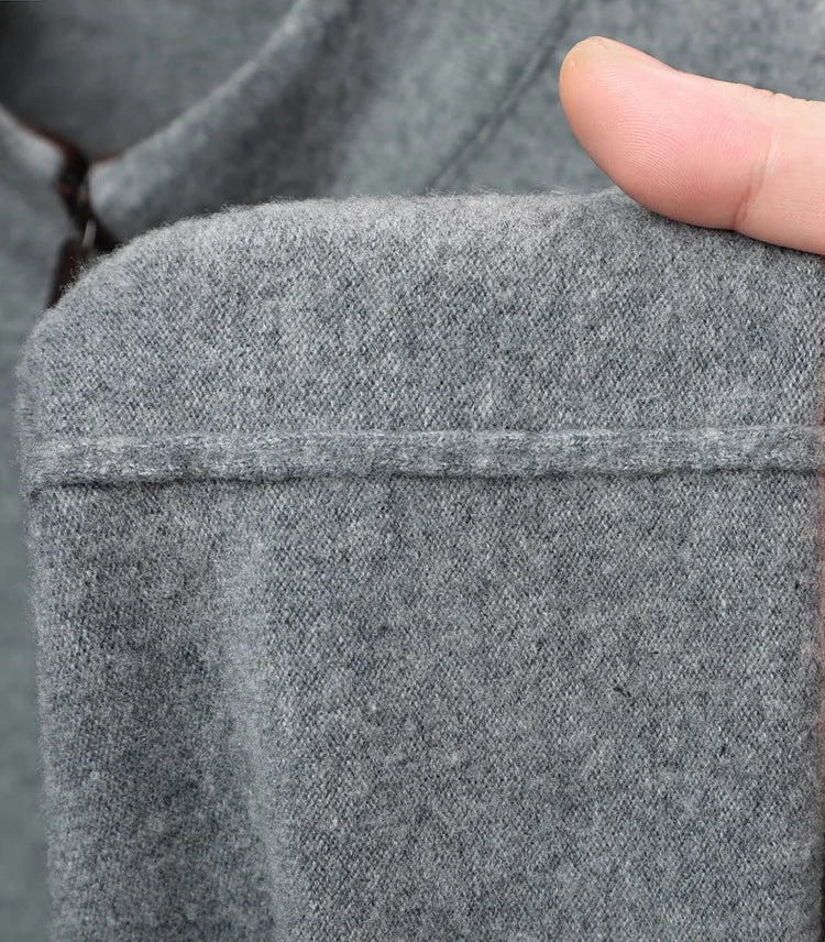 Cashmere Wool Classsic Sweater Men Autumn Winter Warm Knitting Clothes Long Sleeve  Sheep Wool Zipper Sweater Top Pullovers