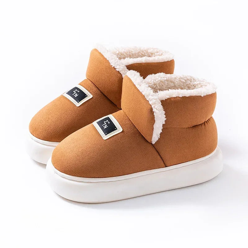 Fashion Winter Women Boots 2025 New Men Cotton Boots Outdoor Snow Boots for Female Soft Sole House Shoes Non-Slips Shoes