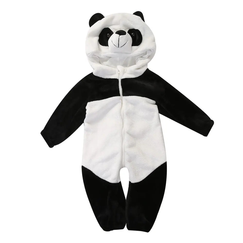 Baby Autumn Winter Clothes Climbing Romper Overalls Jumpsuit Baby Boy Girl Cute Panda Animal Costume Warm Clothes