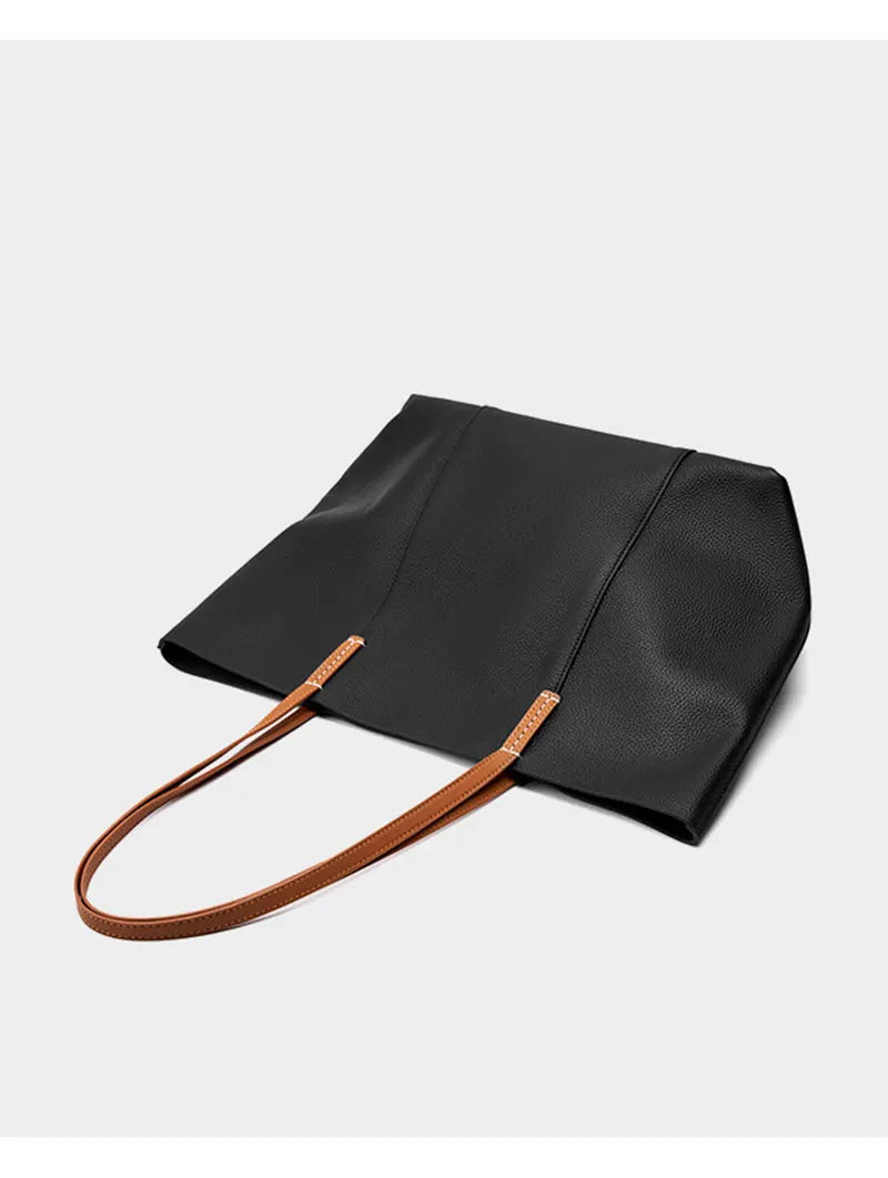 100% Genuine Leather Women's Tote Bags Luxury Designer Large Capacity Women Shoulder Bag Soft Cowhide Female Handbags 2378