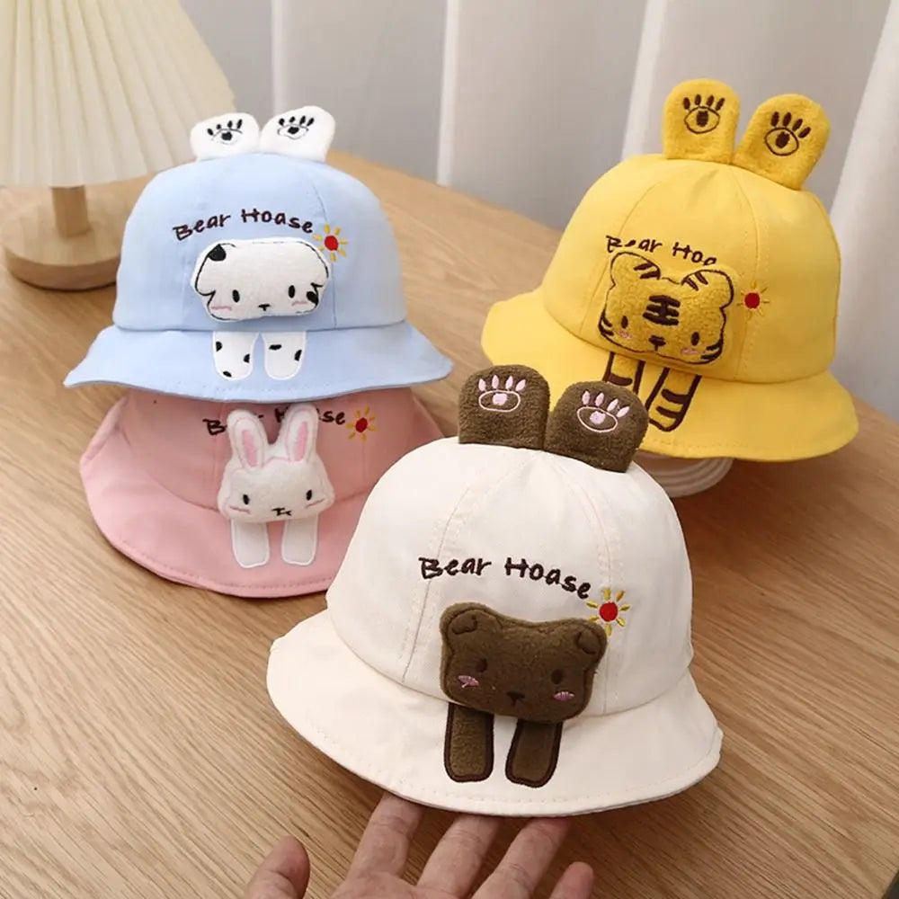 New Summer Panama Baby Girls Hats Cartoon Boys Fisherman Hat Baby Sun Hat Outdoor UV Bucket Hat Toddler Kids Panama Sun Cap