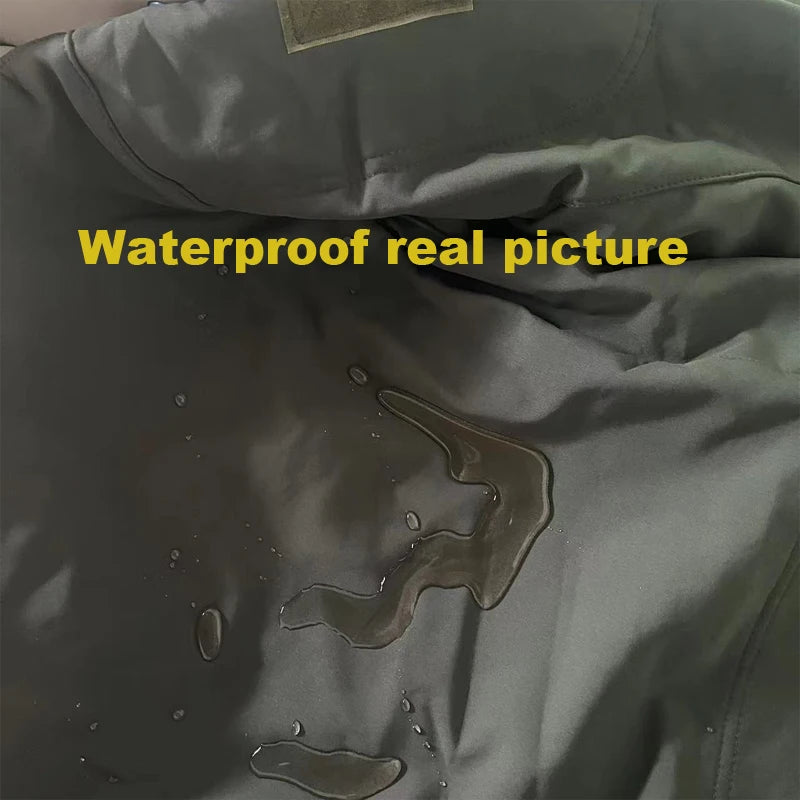 Men Cargo Autumn Winter Fleece Sharkskin Hiking Jackets Tactical Military Army Climbing Trekking Casual Trainning Camping Coat