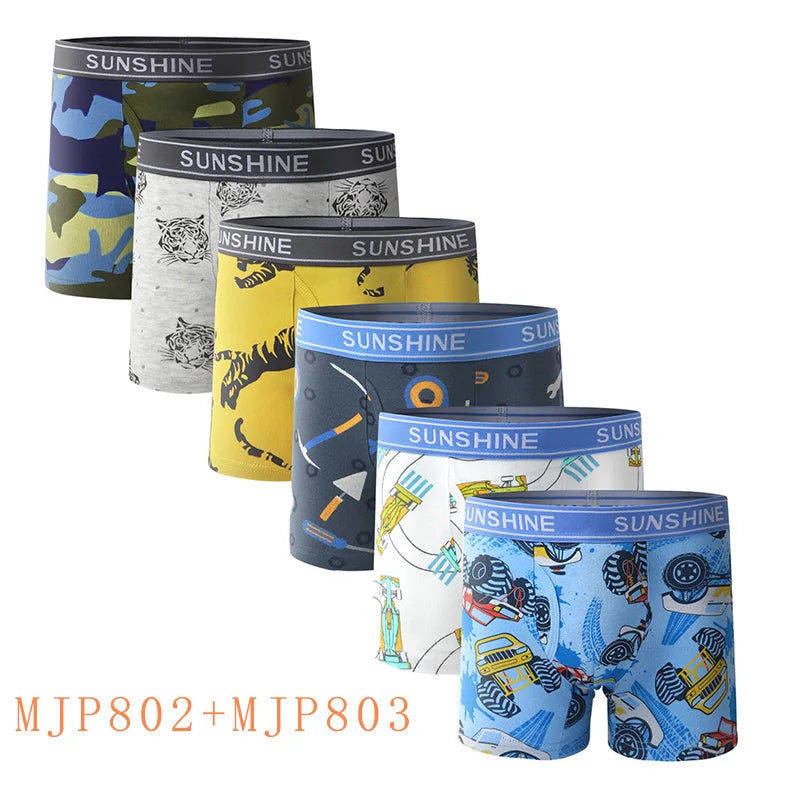 Baby Toddler Boys' Underwear,  100% Cotton Kids Underwear, Little Boys Briefs Soft Dinosaur Boxer Briefs(Pack of 6)