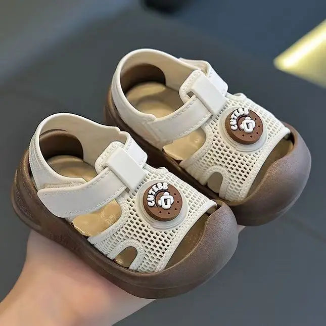 2026 Toddler Closed-Toe Breathable Sandals, Non-slip Soft Sole Baby First Walker Shoes for Infant Boys Girls Summer