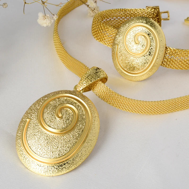 ZEADear Jewelry Sets Egg Shape Bridal Wedding Earrings Necklace Bracelet Ring Gold Plated Anniversary Jewellery Wholesale Gift