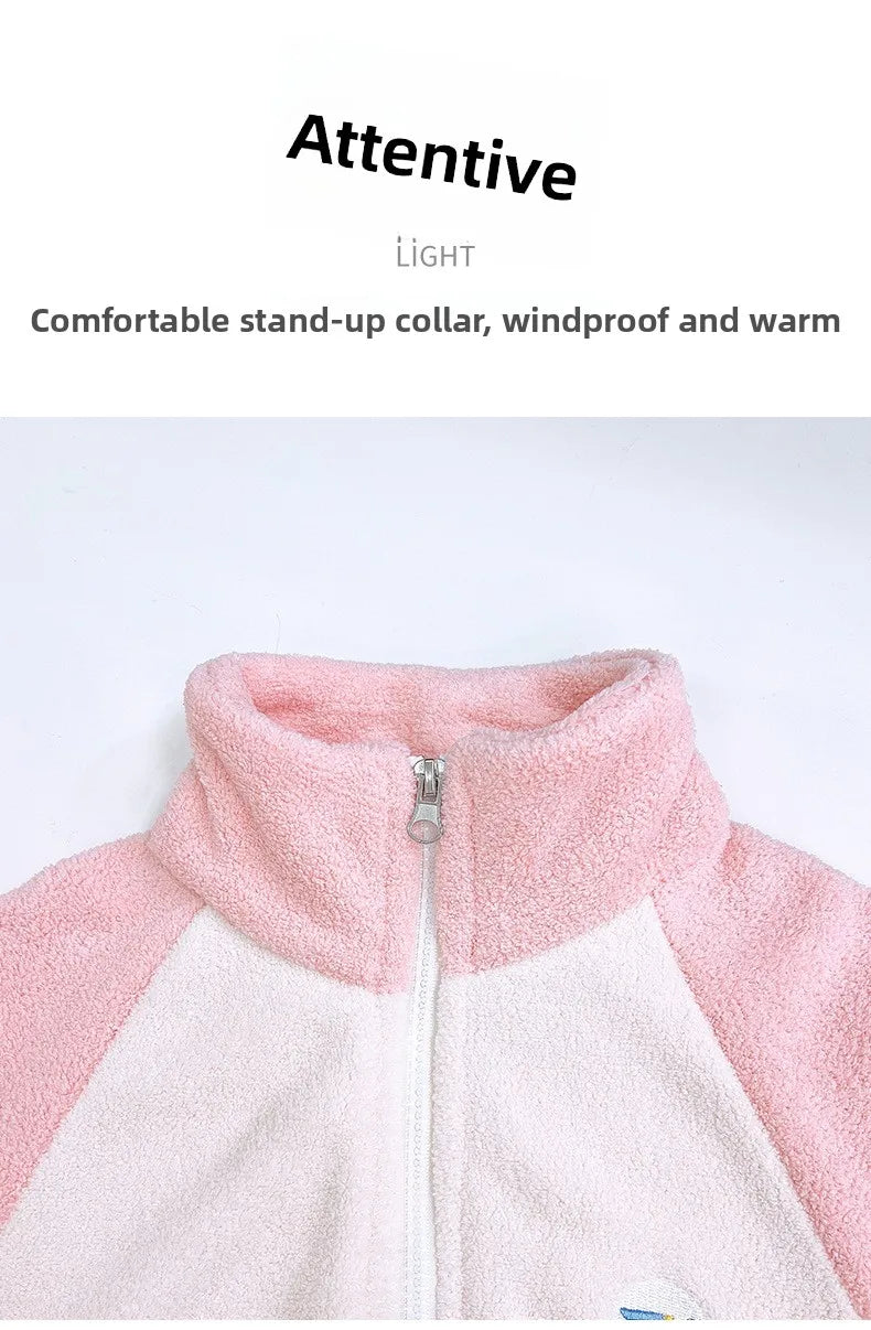 2026 New Girls Jackets Autumn Coat Winter Thermal Fleece Jacket for Children 1-10Yrs Kids Coats Warm Korean Outerwear