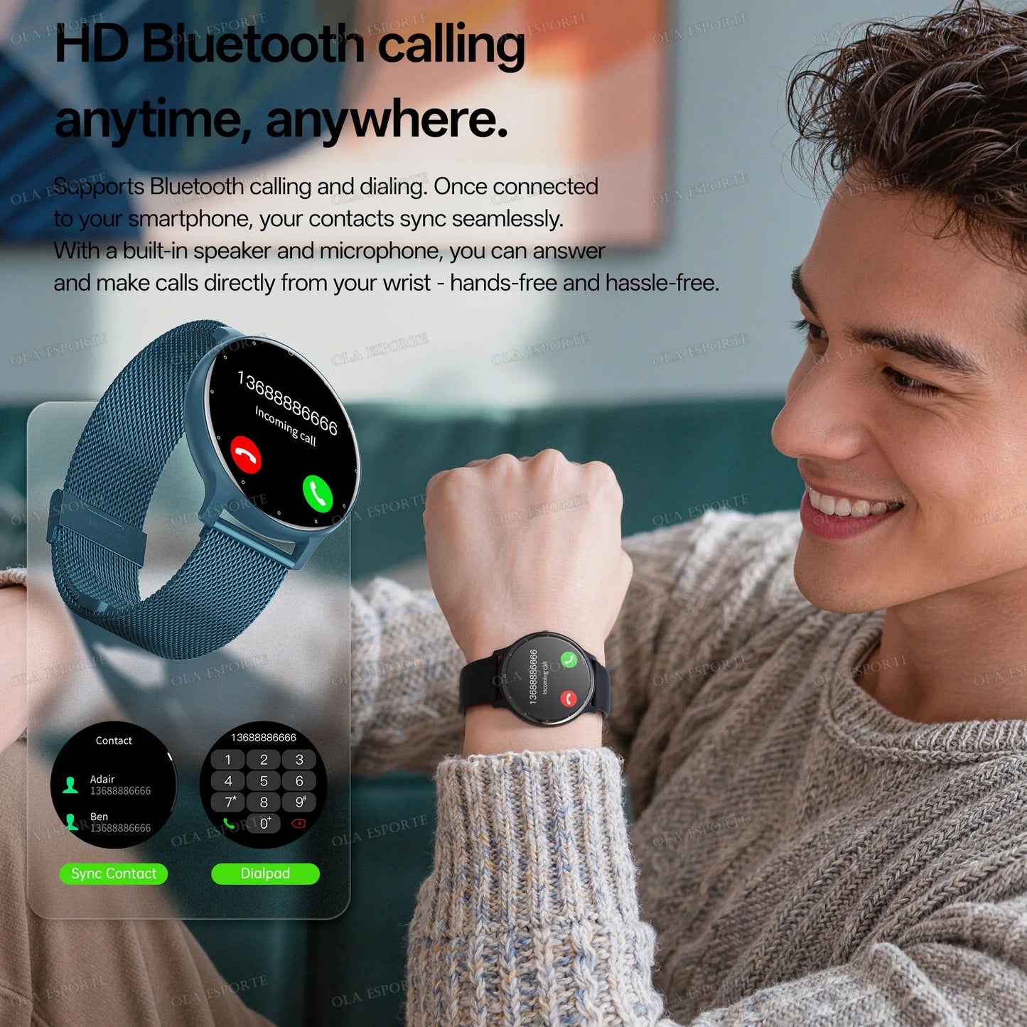 2026 smart watch HD  touch screen ，5ATM waterproof，remote control，GPS tracking，heart rate monitor smartwatch for ios Andriod