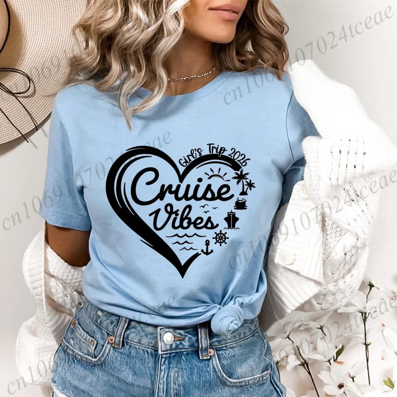 Girls Weekend Tshirt,Girls Trip 2026 T-Shirts，Matching Travel Tees,Besties Women's Clothing，Friendships Making New Memories Top