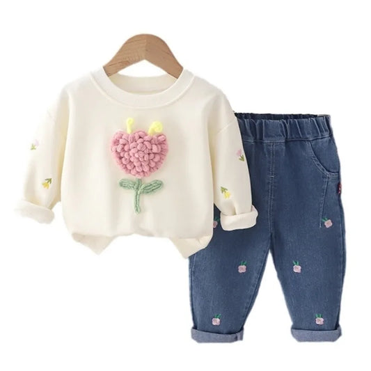 New Spring Autumn Baby Girls Clothes Children Boys Casual T-Shirt Pants 2Pcs/Sets Infant Outfits Toddler Costume Kids Tracksuits