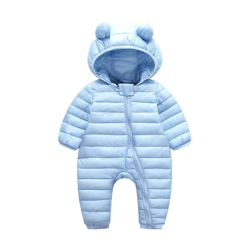 Mameluco de plumón para bebés, niños y niñas, monos de invierno para niños, traje de nieve para bebés, mono cálido para niños recién nacidos, ropa para niños, mamelucos