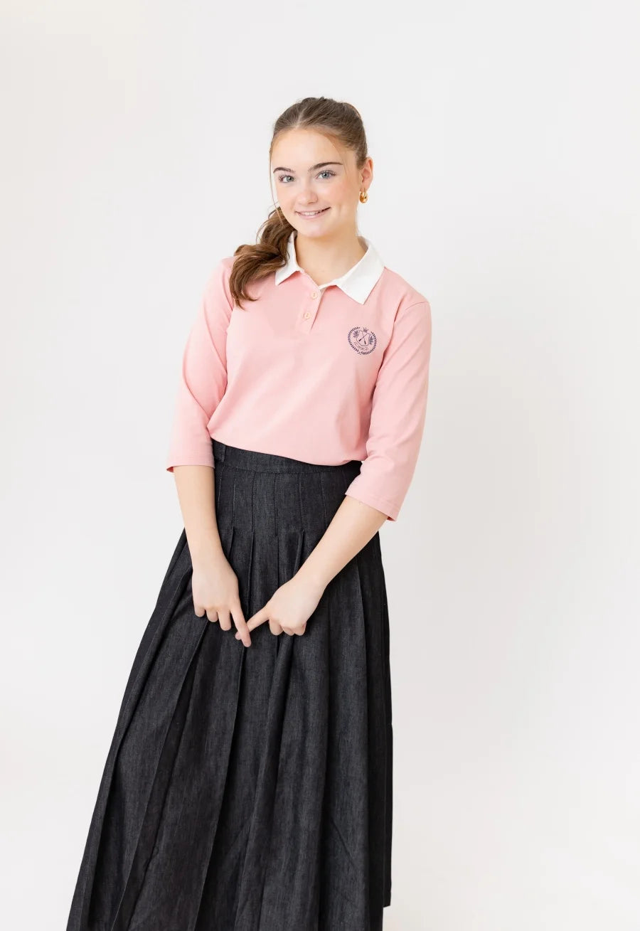 AP SS26 teen women loose contrast collar shirts girls ladies fashion cotton casual shirt tops clothing