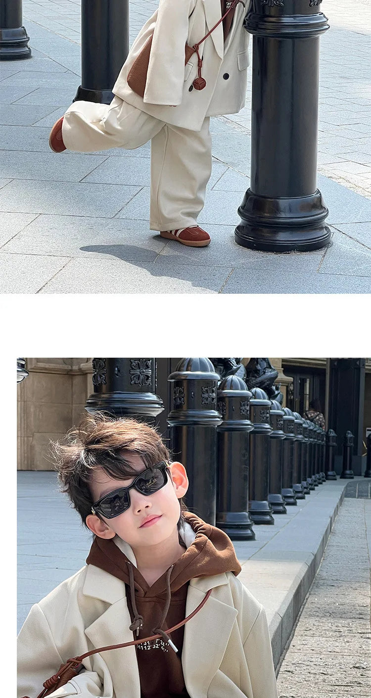 Boys Woolen Suit Set Autumn Winter Thicken Warm Casual Blazers Trousers Two-piece Children White Wedding Outfits 2 To 12 Years