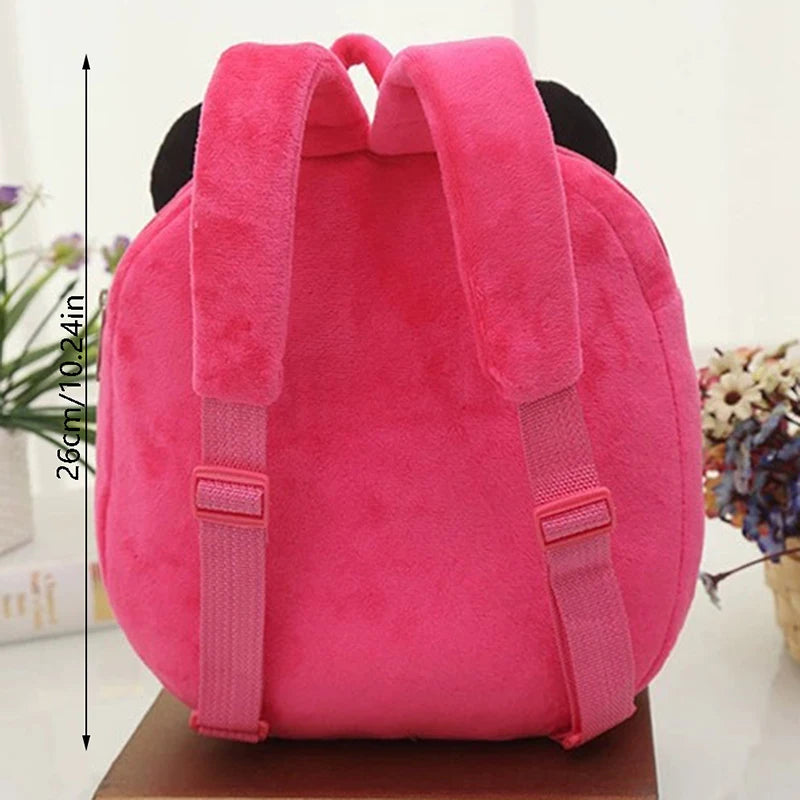 Anime Disney Figure Plush Backpack Mickey Mouse Minnie Kawaii Girl Handbag Plush Stuffed Soft Bags Children School Bag Gift