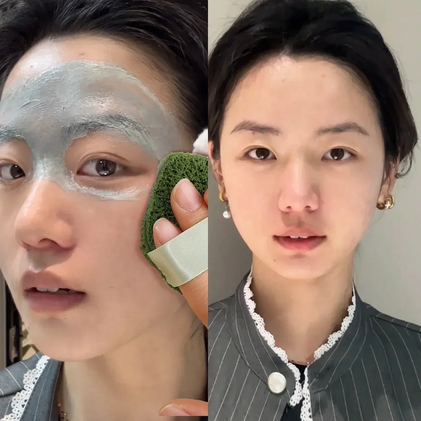 Mud Mask Cleaner Puff Exfoliating Blackhead Removal Face Wash Cleansing Sponge Makeup Remover Foam Sponge Face Clean Pads Tool