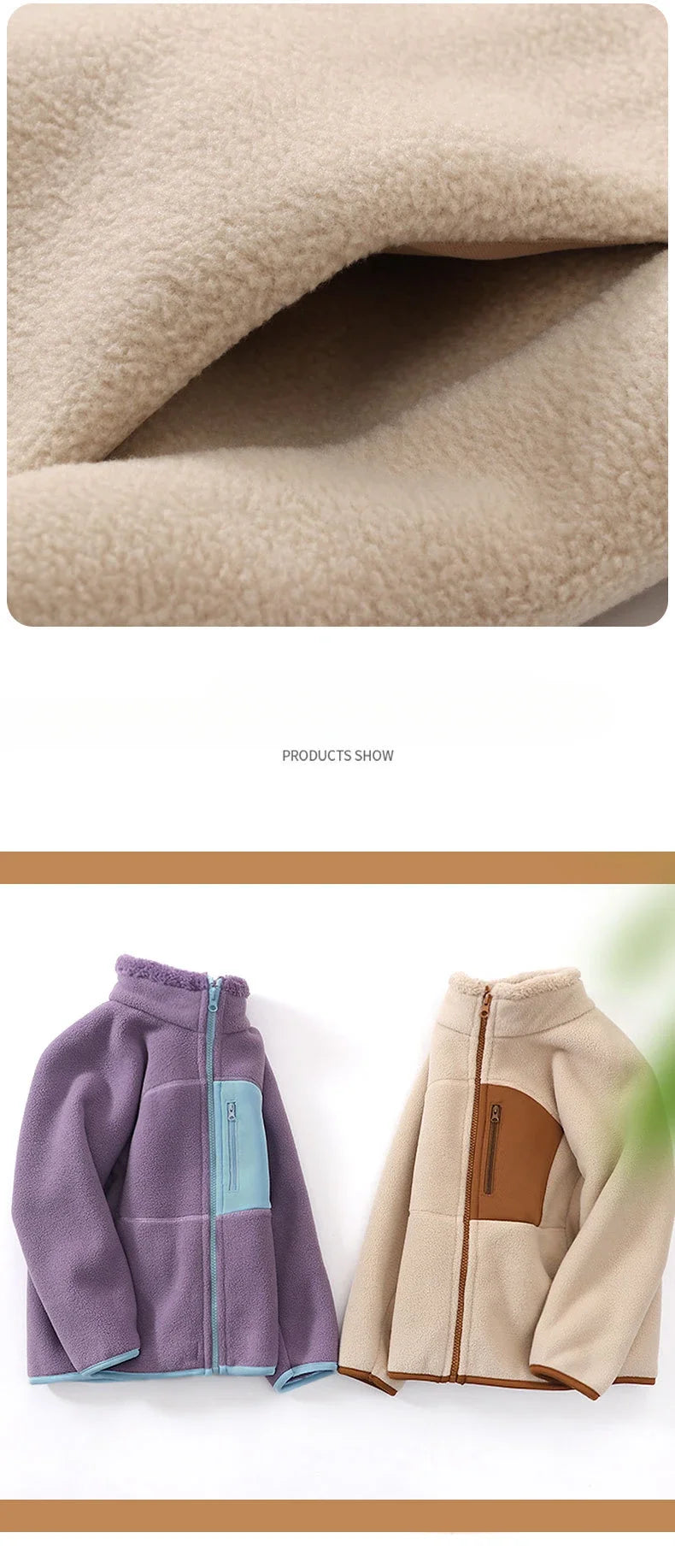 Children's Fall Winter Jacket Fleece Thick Teenage Boys Girls Outerwear Warm Windproof Soft Cozy Fur Coats for Kids 4-18 Years