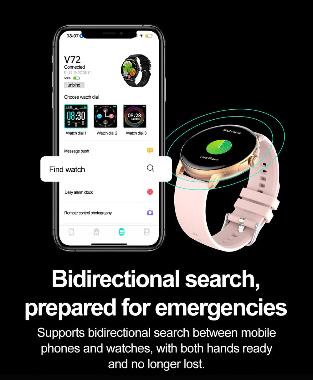 COLMI V72 Smart Watch Men 1.43'' AMOLED Display 100 Sports Modes 7 Day Battery Life Bluetooth Call Health Smartwatch Women