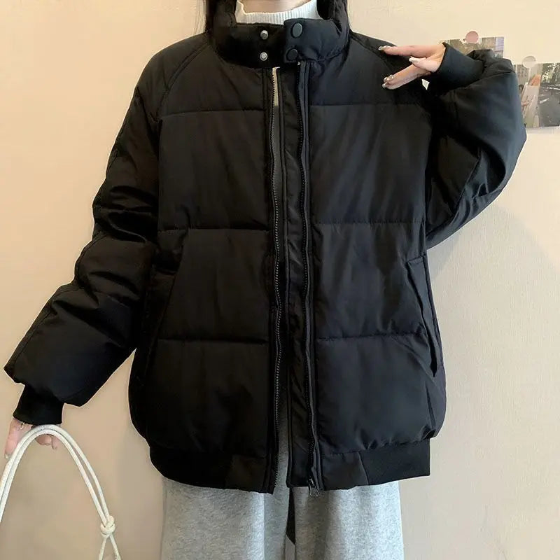 Down Cotton Jacket for Girls Winter Clothes 2025 New Loose Thickened Cotton Jacket Warm Cotton Jacket