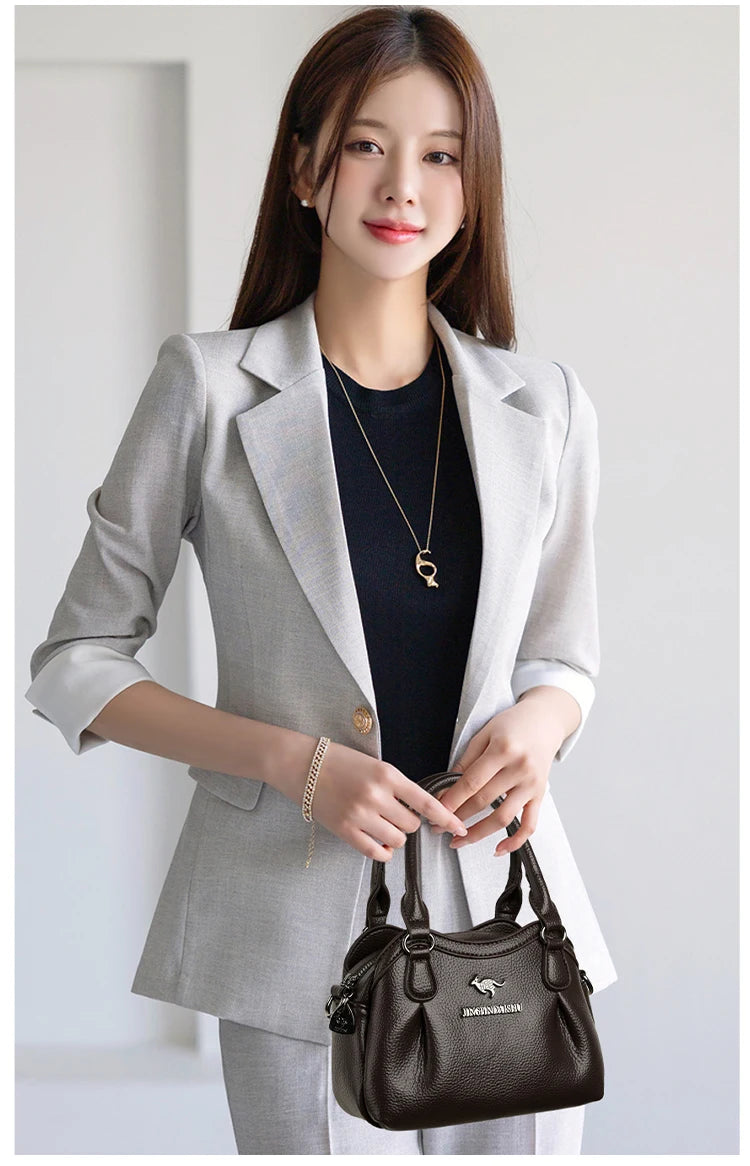 Luxury Women's Tote PU Leather Soft Crossbody Bags Women Designer Handbags High Quality Large Casual Female Messenger Sac