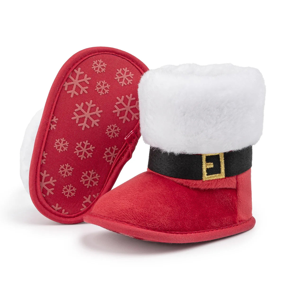 0-1 Year Old Baby Winter Thick and Warm Snow Boots With Added Fleece Soft Soled Warm High Boots