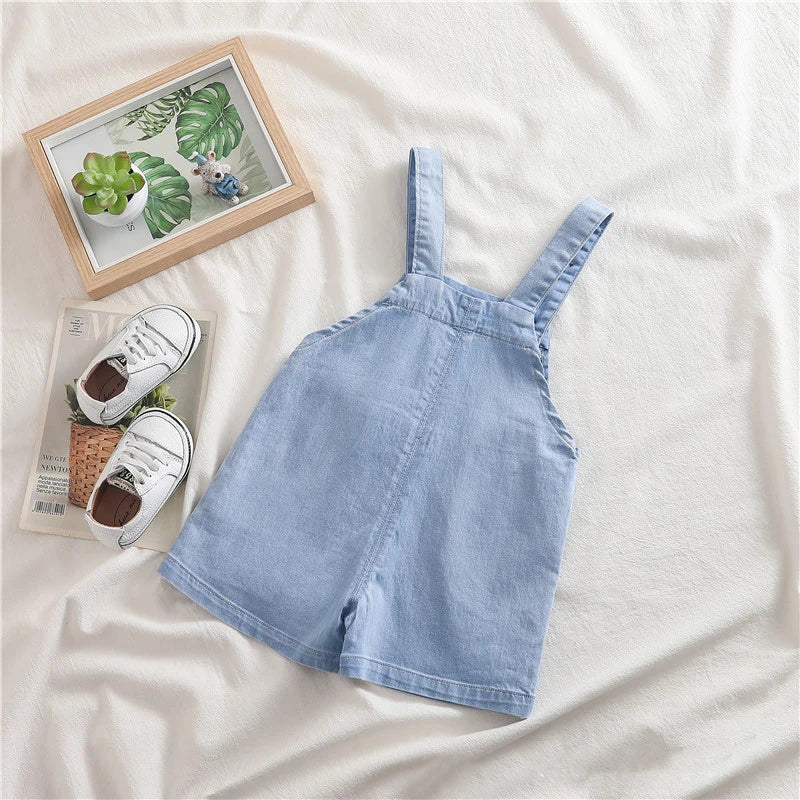 IENENS Summer Jeans Shorts Baby Rompers Newborn Playsuits Boys Girls Overalls Infant Thin Dungarees Toddler Clothes Jumpsuit