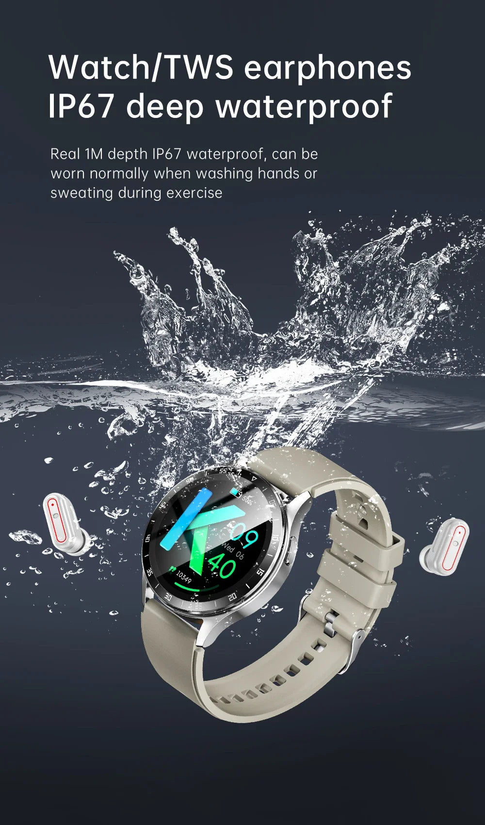 2024 New X10 Headset Smart Watch TWS 2 in 1 Wireless Bluetooth Earphone Blood Pressure Heart Rate Testing Sport Music Smartwatch