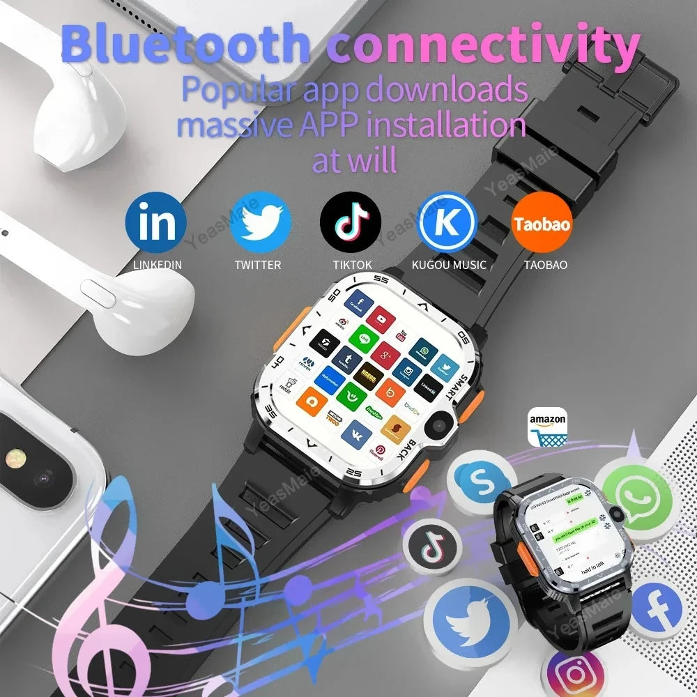 2024 Smartwatch With HD Camera Man Woman 2G 4G Sim Card 64GB 16GB RAM NFC GPS WiFi Waterproof Telephone Smart Watch Pk DW88 DW89