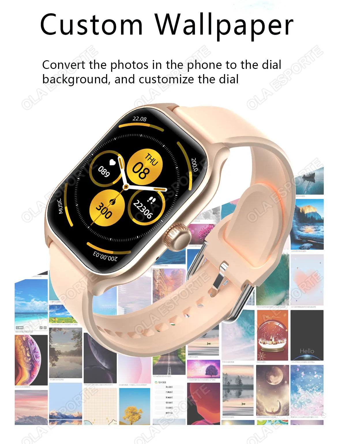 New Smart Watch Answer Call Message Preview DIY Dials Health Monitoring HD Smartwatch Waterproof Smarthwhatch For Men Women 2024