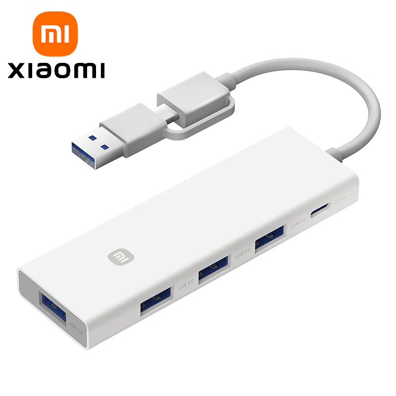 XIAOMI Four-in-one Dual-head Wire Splitter，USB Hub，4 High - Speed USB 3.0 Interface，USB Type - C And USB - A Two-in-one