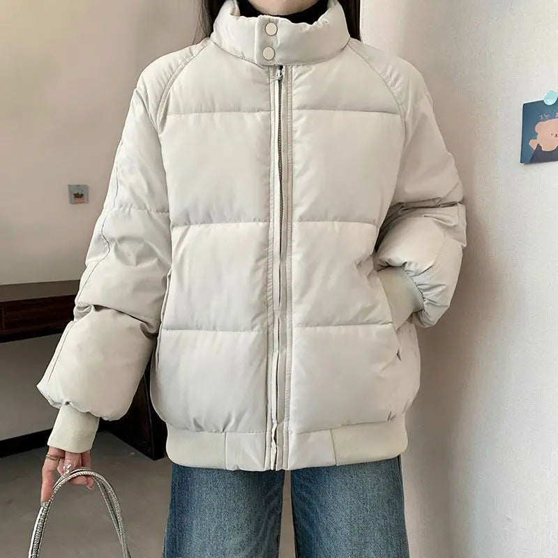 Down Cotton Jacket for Girls Winter Clothes 2025 New Loose Thickened Cotton Jacket Warm Cotton Jacket