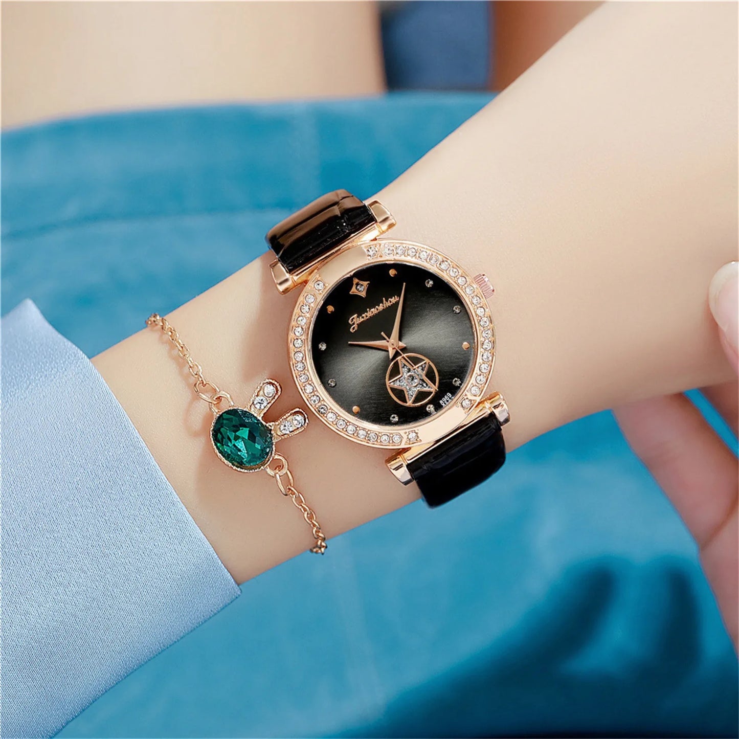 Watch For Women Watch Set With Bracelet Women'S Smooth Belt Quartz Watches, Luxurious And Fashionable Women'S Quartz Watches