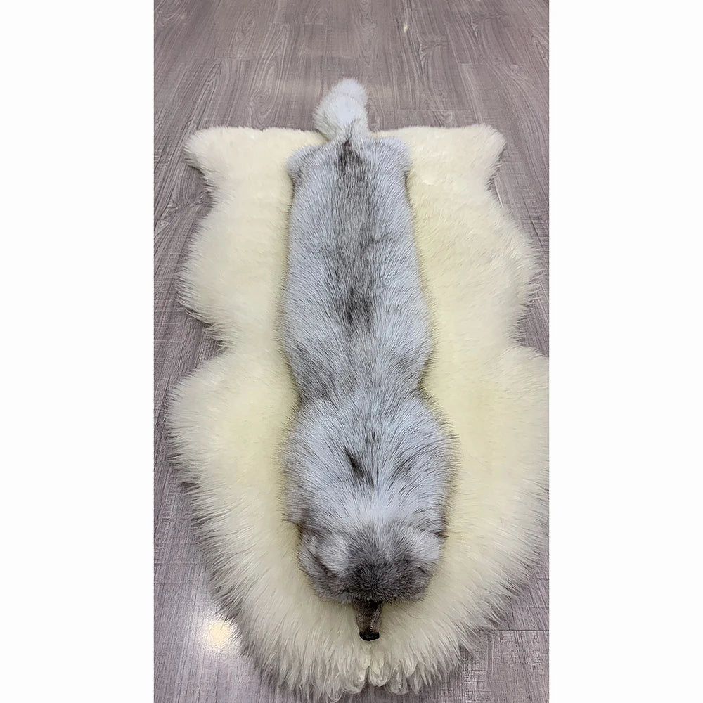 Winter Warm Large Real Fox Fur Collar Natural Fur Coat Scarves Luxury Women Men Jackets Hood Shawl Decor Female Neck Scarf Wraps